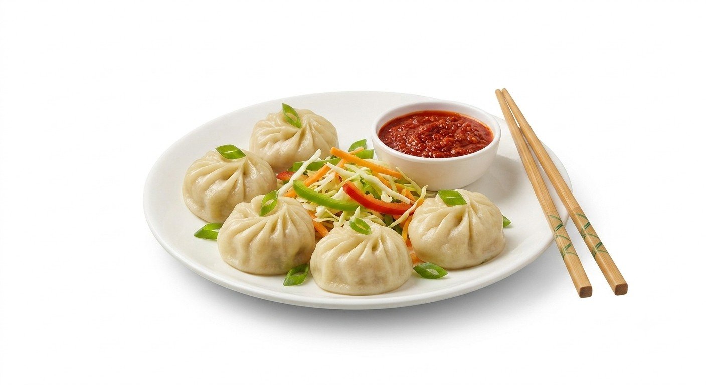 A plate of momos